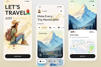 develop city tour app, travel app, mountaineering app, tourism app, booking app