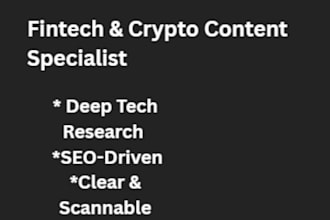 write fintech blog post financial copywriter crypto article