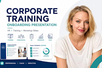 design corporate training deck, employee onboarding presentation