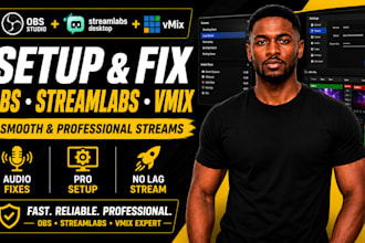 configure or fix obs studio, streamlabs and vmix for live streaming