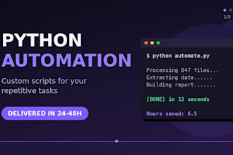 create a python automation for your repetitive tasks