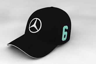 do 3d custom cap, cap mockup design for you