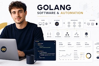 develop custom golang software, go applications, backend, web app and automation