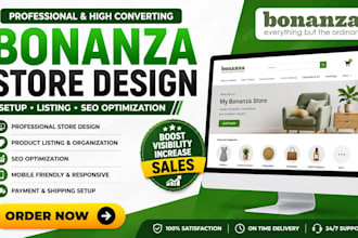 design bonanza store bonanza store setup product listing and SEO optimization