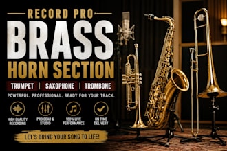 record pro brass horn section trumpet, saxophone, trombone no ai