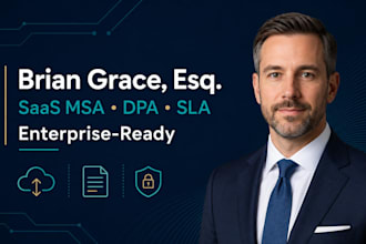 draft your enterprise saas msa, dpa, and sla as a licensed US tech attorney