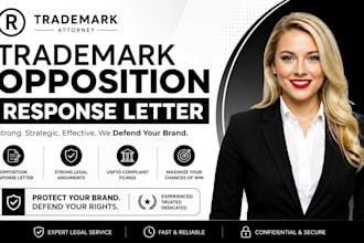 draft a trademark opposition response letter to defend your opposition party