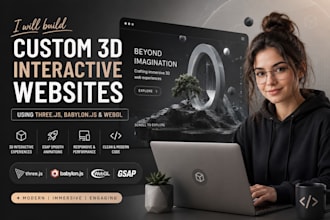 build custom 3d interactive websites using threejs babylonjs and webgl
