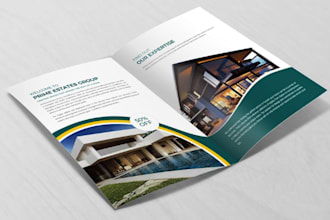 design professional company profile trifold brochure flyers booklet catalog