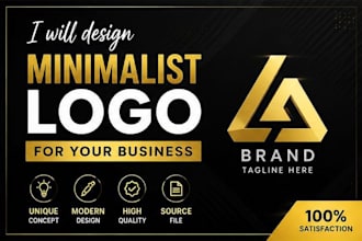 design modern minimalist logo design with source file