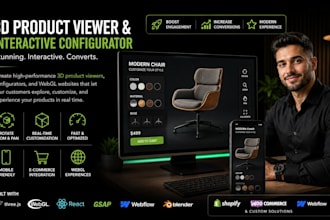 create 3d product viewer interactive configurator webgl website with threejs jwt