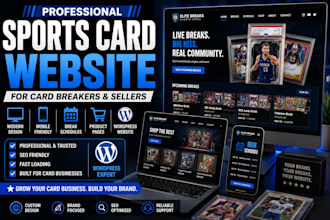 build a wordpress website for sports cards, whatnot sellers and card shops