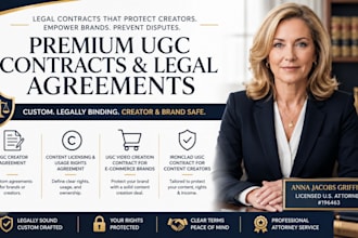 draft a custom ugc creator agreement for brands or content creators
