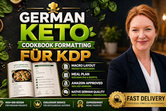 do buchformatierung , kochbuch formatierung and keto cookbook fur amazon kdp
