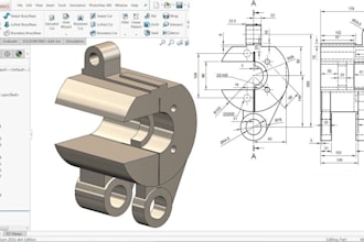 create solidworks 3d models, cad drawings, technical drawings and renders
