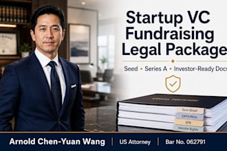 draft a complete startup venture capital legal fundraising package us attorney