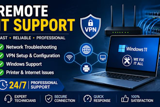 troubleshoot network,internet, VPN and connectivity issues