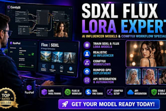 train sdxl flux lora model for realistic ai influencer, nsfw, comfyui workflow