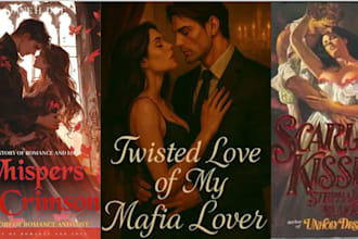 design romance novel cover, mafia romance, fantasy and erotic romance cover