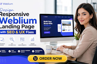 design responsive weblium landing page with SEO and UX fixes