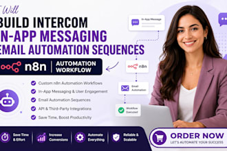 build intercm in app messaging emal automation sequences n8n automation workflow