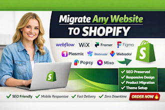 migrate plasmic figma webflow webador webnode framer wix popsy mixo to shopify
