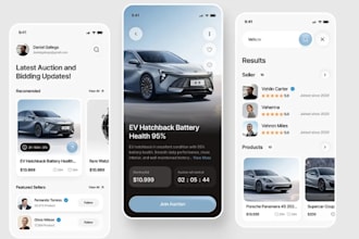 develop car rental app, car marketplace app, car auction app, car trade app