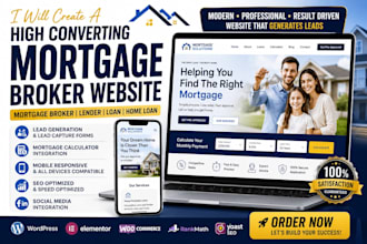 create a high converting mortgage broker mortgage lender wordpress website