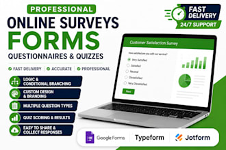 design professional surveys, forms, questionnaires, and quizzes