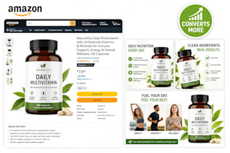 design amazon listing images, product flyer, KDP book ad graphics