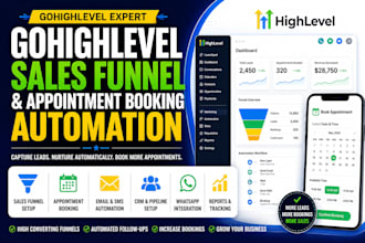 build gohighlevel sales funnel appointment booking automation