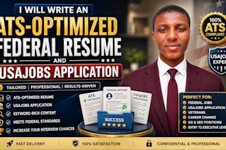 write an ats optimized federal resume and usajobs application