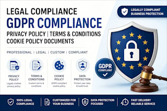 prepare gdpr compliance, privacy policy, terms conditions and cookie policy