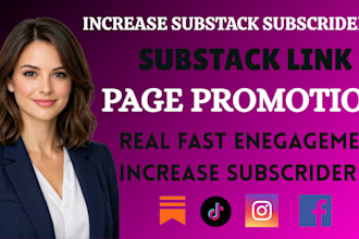 do viral substack promotion, setup subsack account substack page link promotion