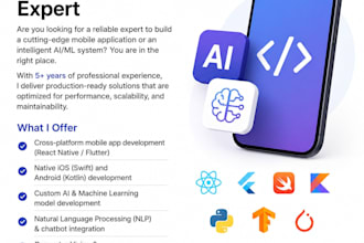 develop a professional mobile app or ai solution