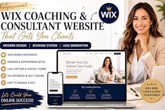 design wix coaching website consultant website and booking website for coaches