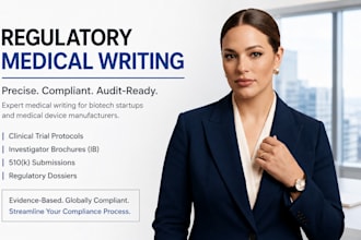 be your regulatory medical writer for fda and clinical dossiers