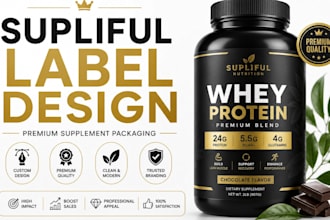 create fda compliant supplement label and label design for supliful