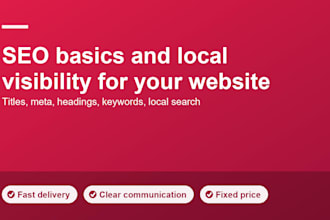 optimize your website SEO on page and local search visibility
