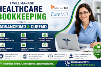 manage healthcare bookkeeping using advancedmd and curemd
