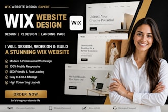 build wix website design,  redesign wix website  build wix landing page