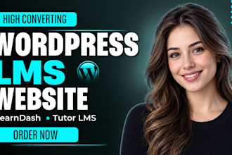 build wordpress lms website with learndash or tutor lms
