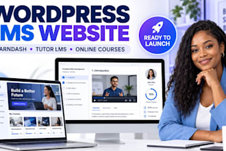 desgin a wordpress lms website for online courses