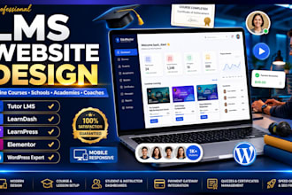 design wordpress lms website for online courses and schools