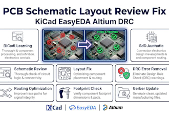 review fix pcb schematic layout kicad easyeda altium drc