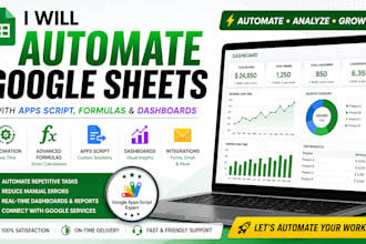 automate google sheets with apps script, formulas and dashboards