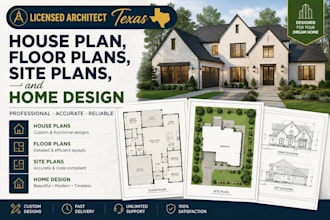 licensed architect texas house plan, floor plans, site plans, and home design