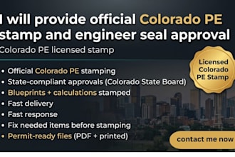 professionally stamp colorado engineer building plan permit