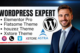 design wordpress website template flatsome elementor pro houzez theme xstore