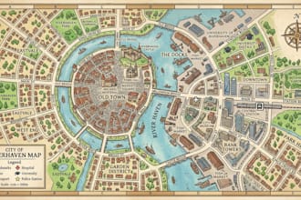 create infographic maps, trail maps, park maps and professional vector maps